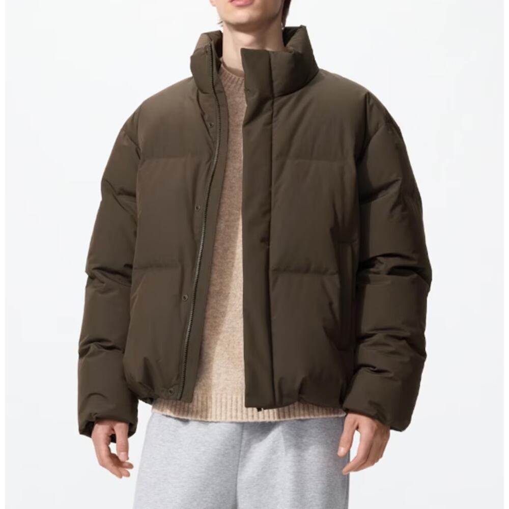 NWT Uniqlo Seamless Down Puffer Jacket in Dark Brown 3XL